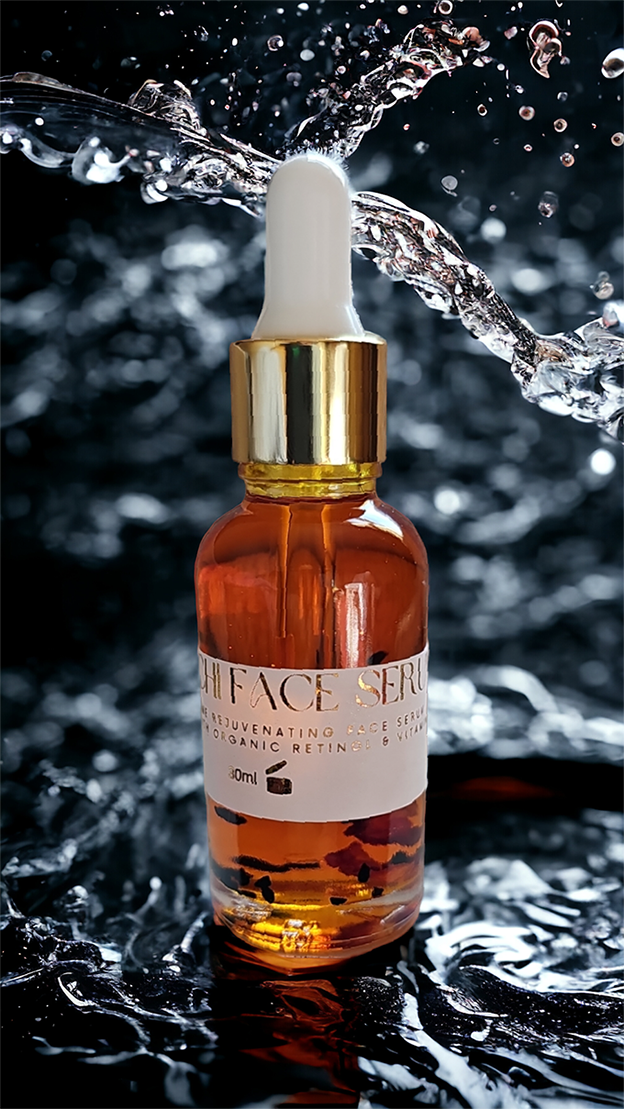 organic face serum, natural face serum, face serum, skincare, natural skincare, rosehip oil, organic retinol, brightening, anti aging, anti wrinkles, handcrafted in small batches, vegan